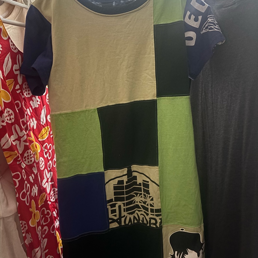 Patchwork T shirt dress women’s